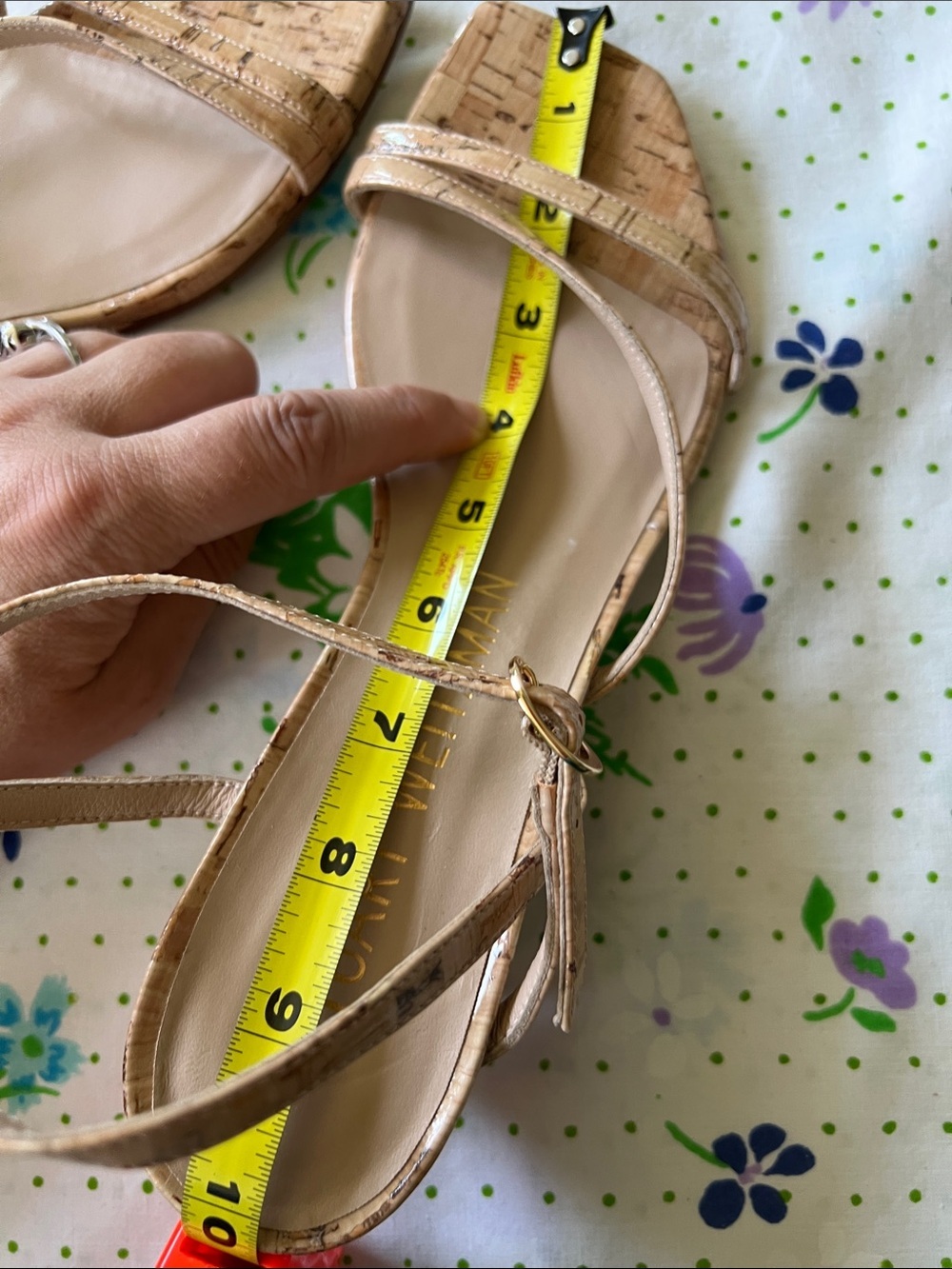 Stuart Weitzman Women's Patent leather Oasis 50 Wedge Ankle Strap Sandal 8.5 - Picture 9 of 13